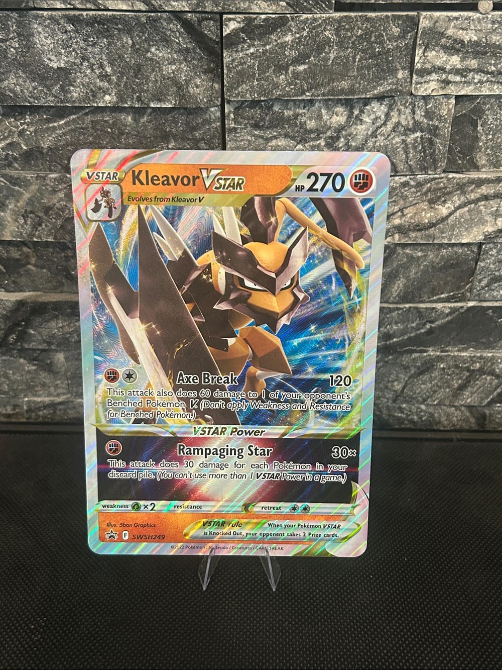 Pokemon Kleavor VSTAR Holo SWSH249 Black Star Promo JUMBO Card M/NM